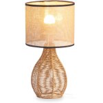 Lampe de chevet avec abat - jour en cannage viennois,  20 cm