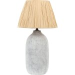 Beliani - lampe de chevet en cramique grise 56 cm avec abat - jour en papier design matilde