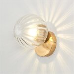 Lampe de chevet de chambre � coucher de couleur claire - couvercle lumineux transparent � rayures
