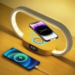 Lampe de chevet chargeur sans fil, lampe de chevet tactile avec port usb lampe de table led dimmable ...