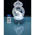 Lampe de chevet d�corative armoiries de madrid lampe de table tactile football illusion d'optique 3d ...