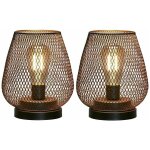 Lampe de chevet design pile lampes de table d'ext�rieur ensemble de 2 lampes de table � cage en m�tal ...