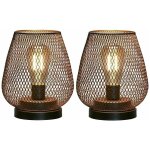 Lampe de chevet design pile lampes de table d'extérieur ensemble de 2 lampes de table à cage en métal ... Lampe de chevet design pile lampes de table d'extérieur ensemble de 2 lampes de table à cage en métal ...