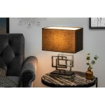 Licht - erlebnisse - lampe de chevet e27 49 cm argent tissu métal moderne lampe de chevet Licht - erlebnisse - lampe de chevet e27 49 cm argent tissu métal moderne lampe de chevet