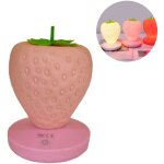 Lampe de chevet led en silicone fraise pour enfants, usb te - b0308