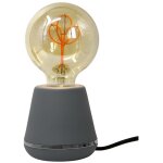 Sampa - lampe de chevet moderne yella en mtal gris et ampoule led