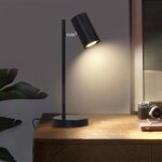 Lampe de chevet lampe de table noire salon - lampe de table gu10 pivotante moderne  350  chambre  ...
