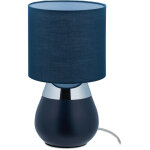 Lampe de chevet tactile, douille : e14, lumi�re indirecte, avec abat - jour, h x d : env. 32 x 18 cm, ...