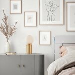 Lampe de chevet tactile lobb boule verre et laiton mat