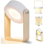 Lampe de chevet � variateur de lumi�re led tactile avec poign�e en bois lampe de table vintage 3 niveaux ...