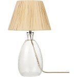 Lampe de chevet en verre transparent 54 cm avec abat - jour en papier design blanco Lampe de chevet en verre transparent 54 cm avec abat - jour en papier design blanco