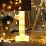 Lampe � chiffres led, chiffres lumineux de 0 � 9, d�coration led pour anniversaires, mariages, vacances, ...
