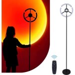 Lampe coucher de soleil sunset lamp lampadaire led dimmable 2 en 1 plafonnier liseuse avec tlcommande, ...