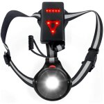 Lampe de course pectorale pour coureurs, con�ue pour le jogging de nuit et t�t le matin, luminaire haut ...
