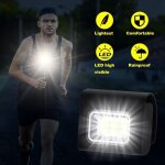 Lampe de course � pied, eclairage de poitrine pour course, usb rechargeable led lampe de poitrine mini ...