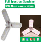 Lampe de culture pliable � led 36 w avec t�te d'�clairage e27 suspendue de 4 m, culture hydroponique? ...