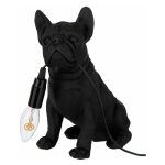 Paris prix - lampe � poser d�co 'bulldog' 28cm noir