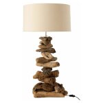 Lampe � poser design  bois flott�  63cm naturel