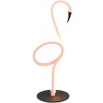 Lampe design, lampe  poser led flamant rose ingo rose en metal, trio