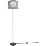 Paco home - lampe pour enfants lampadaire chambre d'enfant lampe avec motif lune e27 un pied noir + ampoule, ...