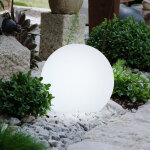 Lampe enfichable d'ext�rieur solaire � led �clairage de chemin de jardin lampe de boule de patio blanc ...