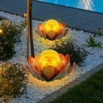 Lampes d'ext�rieur de jardin lumi�re solaire d�corative led lumi�re solaire au design fleur de lotus, ...