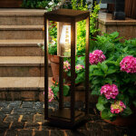 Lampe d'extérieur lampadaire jardin aluminium noir ip44, moulé sous pression, 1x douille e27, lxlxh 15x15x50 ... Lampe d'extérieur lampadaire jardin aluminium noir ip44, moulé sous pression, 1x douille e27, lxlxh 15x15x50 ...