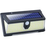 Mediawave store - lampe d'extrieur led blanche avec panneau solaire et dtecteur de mouvement
