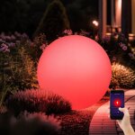 Lampe d'ext�rieur led intelligente � intensit� variable, boule enfichable, lampe de jardin avec boules ...