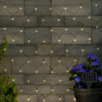 Lampe d'extrieur solaire guirlande lumineuse led filet lumineux de terrasse, batterie rechargeable, ...