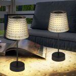 Lampe d'extrieur lampe de table solaire lampe de jardin led lumire cristalline couleur fume. plastique ...