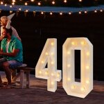 Lampe fluorescente de 100cm 40 numros d'anniversaire dcoration de 40me anniversaire numro 40 lumires ...