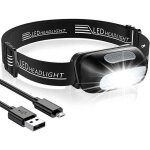 Lampe frontale led rechargeable avec 5 modes d?éclairage, légère et réglable, parfaite pour la pêche, ... Lampe frontale led rechargeable avec 5 modes d?éclairage, légère et réglable, parfaite pour la pêche, ...