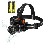 Lampe frontale led rechargeable, puissante zoomable 3 modes tanche torche frontale avec pour camping ...