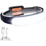 Lampe frontale led ultra puissante 1500 lm, lampe frontale rechargeable usb - c 5000 mah, faisceau large ...