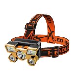 Lampe frontale rechargeable led?5 modes super brillante lumineux lampe frontale mains libres lampe de ...