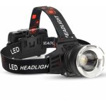 Lampe frontale rechargeable led, 90000 lumens super lumineux avec 5 modes et niveau ipx6 lampe frontale ...