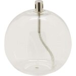 Lampe  huile en verre sphere 13 x 14 cm