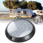 Lampe d'int�rieur rv, 12v led plafonnier d�me toit, �clairage int�rieur de caravane avec interrupteur ...