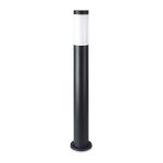Lampadaire de jardin led v - tac 80 cm avec douille e27 (max. 60 w) en acier inoxydable noir ip44