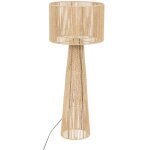 Pegane - lampe  poser, lampadaire droit en papier / mtal coloris naturel - diamtre 38 x hauteur 97 ...