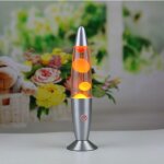 Lampe � lave orange futuriste interrupteur �clairage d�coratif table