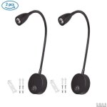 Lampe de lecture, 2 lampe de chevet led, applique murale en aluminium, applique liseuse pour la chevet ...