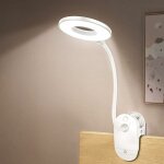 Lampe de lecture � clipser aliment�e par piles pour lit, avec 3 niveaux de luminosit�, rechargeable par ...