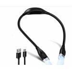 Lampe de lecture led flexible pour le cou, lampe de lecture rechargeable 4 led 3 couleurs, protection ...