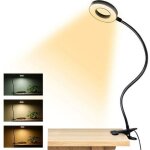 Lampe de lecture � pince - 48 led protection des yeux lampe de lecture pince � livre, dimmable 3 temp�rature ...