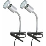 Lampe de lecture lampe de lit  pince led avec fiche lampe de lit  pince lumire chaude, bras flexible, ...