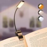 Aiperq ? lampe de lecture rechargeable led � pince ? gradation continue ? 3 modes de lumi�re (blanc chaud ...
