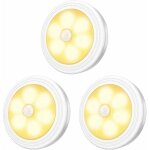 Lampes led pour armoire / armoire, 3 pi�ces, veilleuse, d�tecteur de mouvement led avec base magn�tique ...