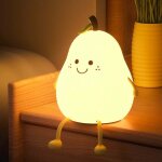 Lampe led en forme de poire en silicone 7 couleurs rechargeable par usb, variateur tactile, �clairage ...